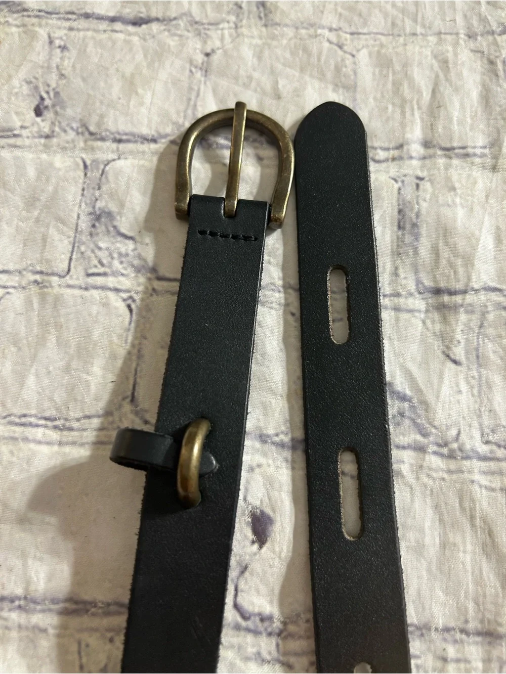 INDIA MADE BLACK LEATHER WITH ANTIQUE HARDWARE AND CUTOUTS SIZE 3XL
